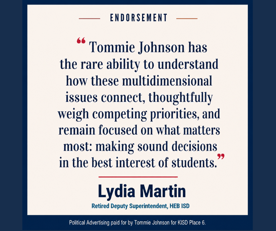 Endorsement of Tommie Johnson from Lydia Martin